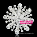 crystal elaborated big stone flower brooch